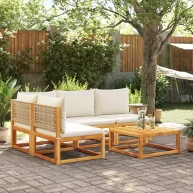 Set de sofás de jardín con cojines 5 pzas madera maciza acacia by , Garden sets - Ref: Foro24-3278934, Price: 493,00 €, Disco...
