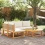 Set de sofás de jardín con cojines 5 pzas madera maciza acacia by , Garden sets - Ref: Foro24-3278934, Price: 493,00 €, Disco...
