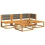Set de sofás de jardín con cojines 5 pzas madera maciza acacia by , Outdoor sofas - Ref: Foro24-3278825, Price: 470,86 €, Dis...
