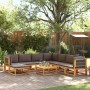 Set de sofás de jardín con cojines 9 pzas madera maciza acacia by , Outdoor sofas - Ref: Foro24-3278838, Price: 1,00 €, Disco...