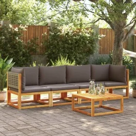 Set sofás de jardín con cojines 4 pzas madera maciza de acacia by , Garden sets - Ref: Foro24-3278901, Price: 433,00 €, Disco...