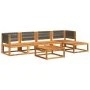 Gartensofa-Set mit 6-teiligen massiven Akazienholz-Kissen. von , Outdoor-Sofas - Ref: Foro24-3278827, Preis: 594,13 €, Rabatt: %