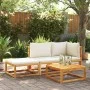 Gartensofa-Set mit 3-teiligen massiven Akazienholz-Sitzgarnituren. von , Gartensets - Ref: Foro24-3278936, Preis: 306,14 €, R...