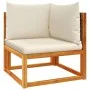 Gartensofa-Set mit 6-teiligen massiven Akazienholz-Kissen. von , Gartensets - Ref: Foro24-3278873, Preis: 537,26 €, Rabatt: %
