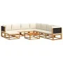 Set de sofás de jardín con cojines 9 pzas madera maciza acacia by , Garden sets - Ref: Foro24-3278884, Price: 888,52 €, Disco...