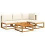 Set de sofás de jardín con cojines 5 pzas madera maciza acacia de , Conjuntos de jardín - Ref: Foro24-3278871, Precio: 418,93...