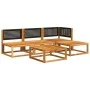 Set de sofás de jardín con cojines 5 pzas madera maciza acacia de , Conjuntos de jardín - Ref: Foro24-3278871, Precio: 418,93...