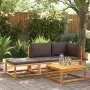 Set de sofás de jardín con cojines 3 pzas madera maciza acacia by , Outdoor sofas - Ref: Foro24-3278844, Price: 314,24 €, Dis...