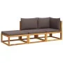 Set de sofás de jardín con cojines 3 pzas madera maciza acacia by , Outdoor sofas - Ref: Foro24-3278844, Price: 314,24 €, Dis...