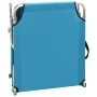 Tumbona plegable con toldo de acero azul turquesa de vidaXL, Tumbonas - Ref: Foro24-310326, Precio: 70,85 €, Descuento: %