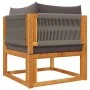 Set de sofás de jardín con cojines 3 pzas madera maciza acacia by , Outdoor sofas - Ref: Foro24-3278831, Price: 366,78 €, Dis...