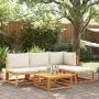 Set de sofás de jardín con cojines 5 pzas madera maciza acacia by , Garden sets - Ref: Foro24-3278917, Price: 462,06 €, Disco...