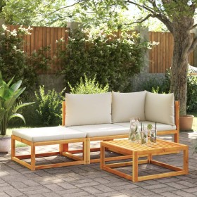 Set de sofás de jardín con cojines 3 pzas madera maciza acacia by , Garden sets - Ref: Foro24-3278890, Price: 288,02 €, Disco...