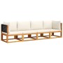 Set sofás de jardín con cojines 4 pzas madera maciza de acacia by , Garden sets - Ref: Foro24-3278878, Price: 423,88 €, Disco...