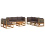 Set de sofás de jardín con cojines 9 pzas madera maciza acacia by , Garden sets - Ref: Foro24-3278903, Price: 986,39 €, Disco...