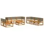 Gartensofagarnitur mit 9-teiligen massiven Akazienholz-Kissen. von , Gartensets - Ref: Foro24-3278903, Preis: 986,39 €, Rabat...