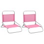 Klappbare Strandkörbe 2 Einheiten rosa Stoff von vidaXL, Gartenstühle - Ref: Foro24-310372, Preis: 68,47 €, Rabatt: %