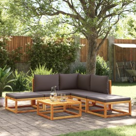 Set de sofás de jardín con cojines 6 pzas madera maciza acacia de , Conjuntos de jardín - Ref: Foro24-3278892, Precio: 515,93...