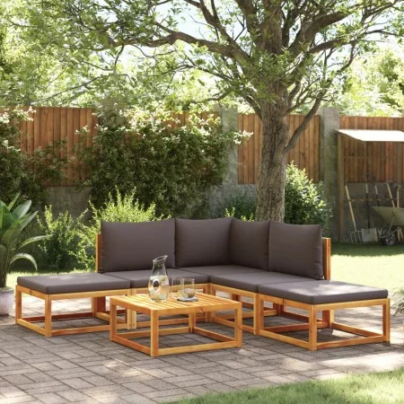 Set de sofás de jardín con cojines 6 pzas madera maciza acacia by , Garden sets - Ref: Foro24-3278892, Price: 507,47 €, Disco...