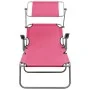 Gartenliege mit rosa Stahlmarkise von vidaXL, Liegen - Ref: Foro24-310337, Preis: 100,01 €, Rabatt: %