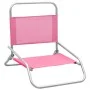 Folding beach chairs 2 units pink fabric by vidaXL, Garden chairs - Ref: Foro24-310372, Price: 71,52 €, Discount: %