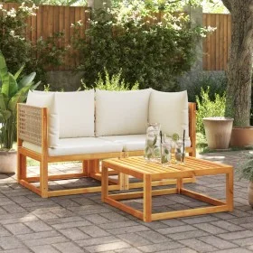 Ecksofas für den Garten mit 2-teiligen Kissen aus massivem Akazienholz. von , Gartensets - Ref: Foro24-3278922, Preis: 260,09...