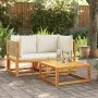 Sofás de esquina jardín con cojines 2 pzas madera maciza acacia by , Garden sets - Ref: Foro24-3278922, Price: 260,62 €, Disc...