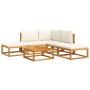 Set de sofás de jardín con cojines 6 pzas madera maciza acacia by , Outdoor sofas - Ref: Foro24-3278846, Price: 555,96 €, Dis...