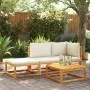Set de sofás de jardín con cojines 3 pzas madera maciza acacia by , Outdoor sofas - Ref: Foro24-3278867, Price: 316,56 €, Dis...