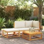 Set de sofás de jardín con cojines 3 pzas madera maciza acacia by , Outdoor sofas - Ref: Foro24-3278867, Price: 319,46 €, Dis...