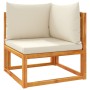 Set de sofás de jardín con cojines 3 pzas madera maciza acacia by , Outdoor sofas - Ref: Foro24-3278867, Price: 319,46 €, Dis...