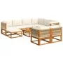Set de sofás de jardín con cojines 10 pzas madera maciza acacia by , Outdoor sofas - Ref: Foro24-3278859, Price: 1,00 €, Disc...