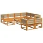 Set de sofás de jardín con cojines 10 pzas madera maciza acacia by , Outdoor sofas - Ref: Foro24-3278859, Price: 1,00 €, Disc...