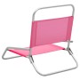 Folding beach chairs 2 units pink fabric by vidaXL, Garden chairs - Ref: Foro24-310372, Price: 65,82 €, Discount: %