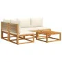 Set de sofás de jardín con cojines 5 pzas madera maciza acacia by , Outdoor sofas - Ref: Foro24-3278865, Price: 507,84 €, Dis...