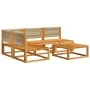 Set de sofás de jardín con cojines 5 pzas madera maciza acacia by , Outdoor sofas - Ref: Foro24-3278865, Price: 507,84 €, Dis...