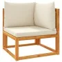 Sofá de jardín de esquina con cojines madera maciza de acacia von , Outdoor-Sofas - Ref: Foro24-4008164, Preis: 141,18 €, Rab...