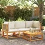 Sofá de jardín de esquina con cojines madera maciza de acacia von , Outdoor-Sofas - Ref: Foro24-4008164, Preis: 141,18 €, Rab...
