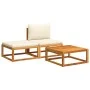Gartensofa-Set mit 3-teiligen massiven Akazienholz-Sitzgarnituren. von , Outdoor-Sofas - Ref: Foro24-4008166, Preis: 238,06 €...