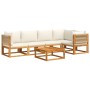 Gartensofa-Set mit 6-teiligen massiven Akazienholz-Kissen. von , Outdoor-Sofas - Ref: Foro24-3278852, Preis: 668,53 €, Rabatt: %