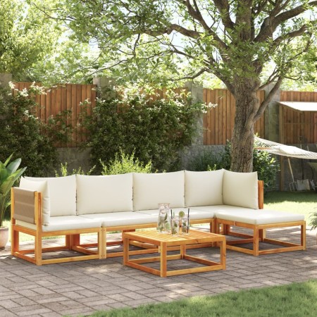 Set de sofás de jardín con cojines 6 pzas madera maciza acacia by , Outdoor sofas - Ref: Foro24-3278850, Price: 617,91 €, Dis...