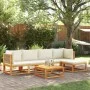 Set de sofás de jardín con cojines 6 pzas madera maciza acacia by , Outdoor sofas - Ref: Foro24-3278850, Price: 608,62 €, Dis...