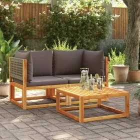Sofás de esquina jardín con cojines 2 pzas madera maciza acacia by , Garden sets - Ref: Foro24-3278899, Price: 239,60 €, Disc...