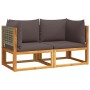 Sofás de esquina jardín con cojines 2 pzas madera maciza acacia by , Garden sets - Ref: Foro24-3278899, Price: 243,45 €, Disc...