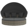 Gartenliege mit Baldachin und Kissen aus grauem PE-Rattan von , Betten im Freien - Ref: Foro24-362256, Preis: 599,13 €, Rabat...