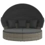 Gartenliege mit Baldachin und Kissen aus grauem PE-Rattan von , Betten im Freien - Ref: Foro24-362256, Preis: 567,64 €, Rabat...