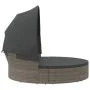 Gartenliege mit Baldachin und Kissen aus grauem PE-Rattan von , Betten im Freien - Ref: Foro24-362256, Preis: 567,64 €, Rabat...