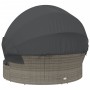 Gartenliege mit Baldachin und Kissen aus grauem PE-Rattan von , Betten im Freien - Ref: Foro24-362256, Preis: 599,13 €, Rabat...