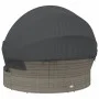 Gartenliege mit Baldachin und Kissen aus grauem PE-Rattan von , Betten im Freien - Ref: Foro24-362256, Preis: 567,64 €, Rabat...