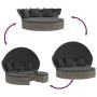 Gartenliege mit Baldachin und Kissen aus grauem PE-Rattan von , Betten im Freien - Ref: Foro24-362256, Preis: 567,64 €, Rabat...